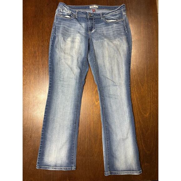 Lei Ashely Low Rise Slim Boot Cut Jeans Women 15 VTG Y2K 2000s Grunge Western - Picture 1 of 9